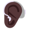 Ear with Hearing Aid- Dark Skin Tone emoji on Microsoft